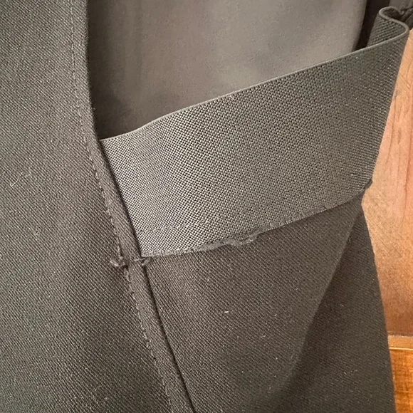 Helmut Lang Black Compress Mesh Trim Cutout Twill Sleeveless Dress - Picture 6 of 8